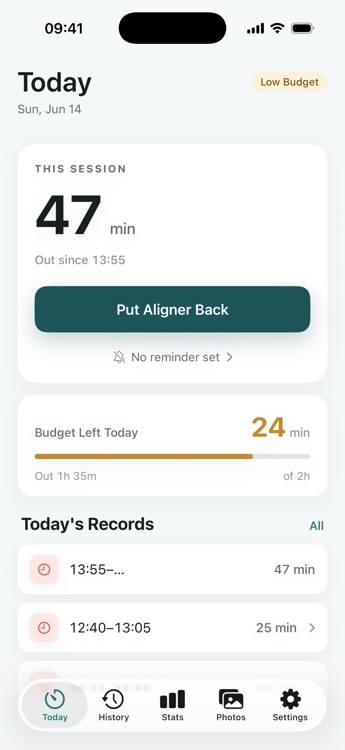 Out-time budget